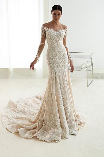 Кружевное свадебное платье рыбка (русалка) #7715