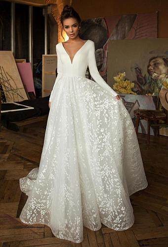 Пышное свадебное платье для беременной невесты #350