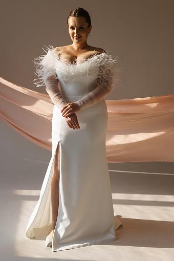 Свадебное платье рыбка (русалка) со шлейфом #5212
