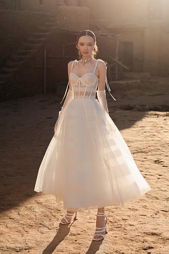 Короткое кружевное свадебное платье #2618