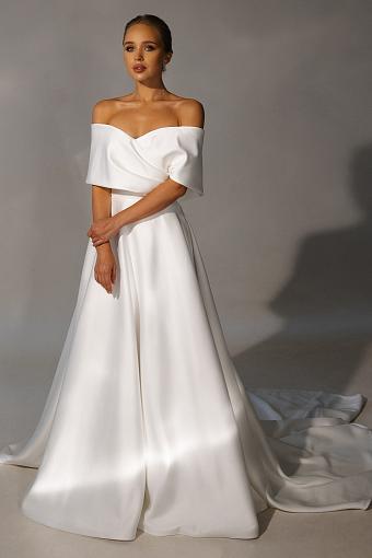 Атласное свадебное платье #2072