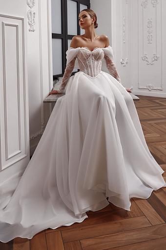 Свадебное платье а-силуэта #3560