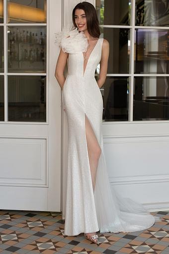 Свадебное платье с открытой спиной #7561