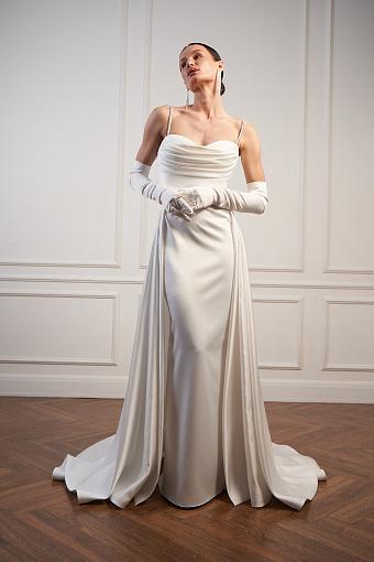 Классическое прямое свадебное платье #2045
