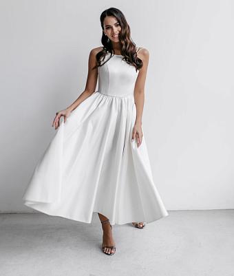 Короткое свадебное платье с открытой спиной #1005