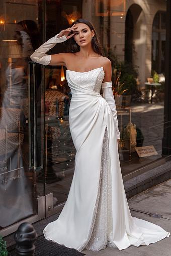 Классическое прямое свадебное платье #9631