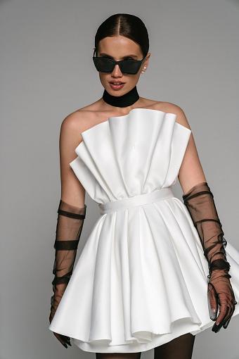 Короткое открытое свадебное платье #2025