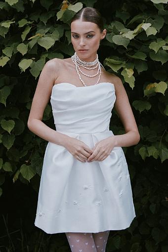 Белое короткое свадебное платье #2071