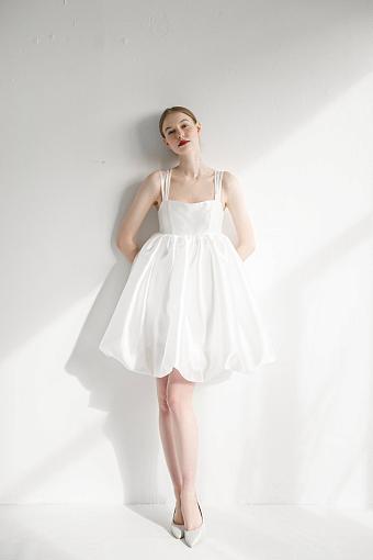 Короткое летнее свадебное платье #1645