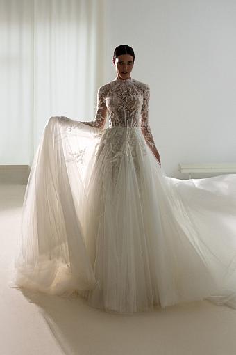 Пышное кружевное свадебное платье #7717