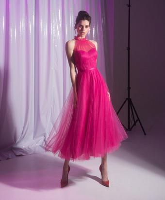 Вечернее платье розового цвета #1038