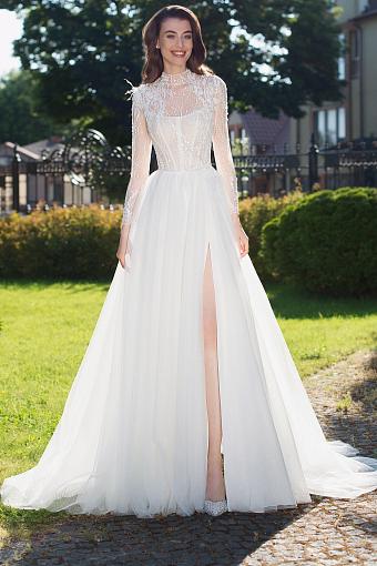 Пышное кружевное свадебное платье #7581