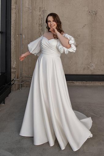 Пышное атласное свадебное платье #2585