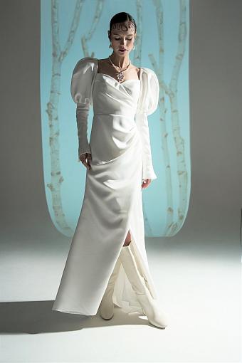 Классическое прямое свадебное платье #2026