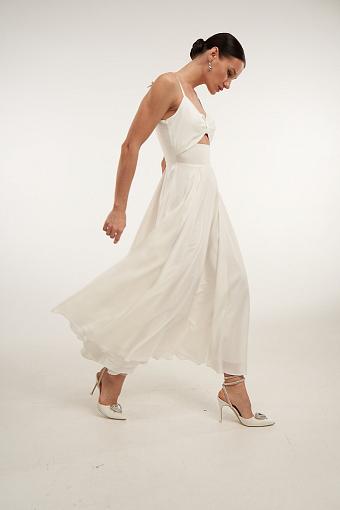 Короткое летнее свадебное платье #2046