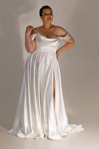 Атласное свадебное платье #5214