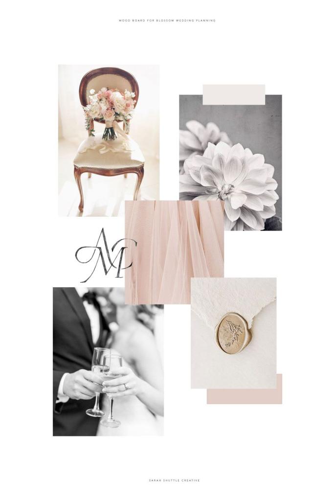Elegant mood board design for wedding planner _ Pink brand inspiration _ Sarah Shuttle Creative.jpg