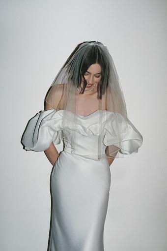 Атласное свадебное платье #5175