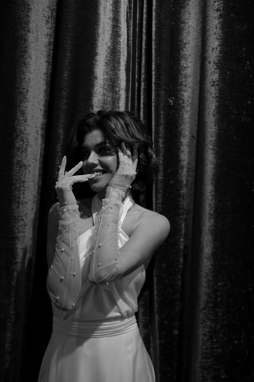 Свадебные перчатки 30038