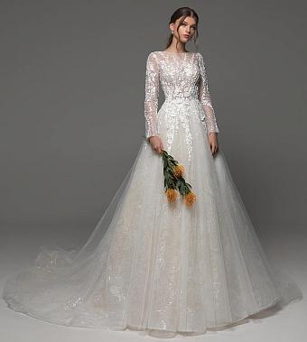 Бежевые свадебные платья #4194