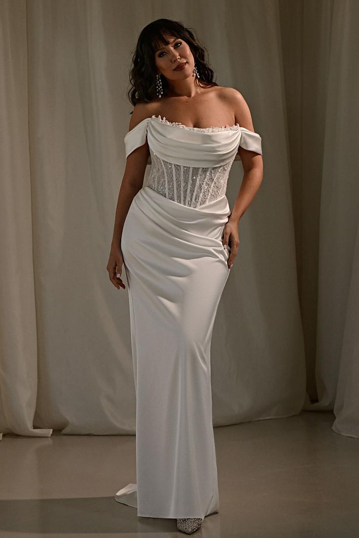 Свадебное платье для полной девушки #2916