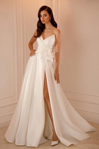 Атласное свадебное платье #5196