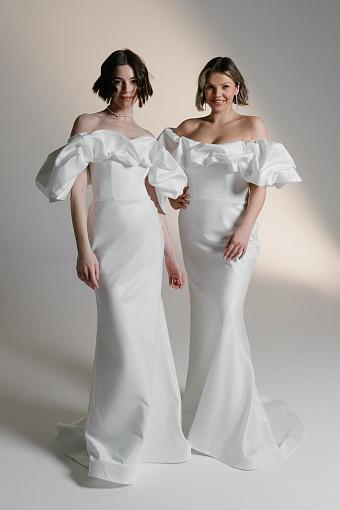 Атласное свадебное платье #5175