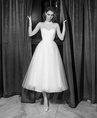 Короткое свадебное платье для беременной невесты #1038