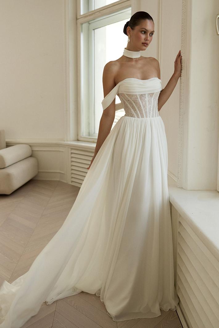 Свадебное платье в стиле ампир #3677