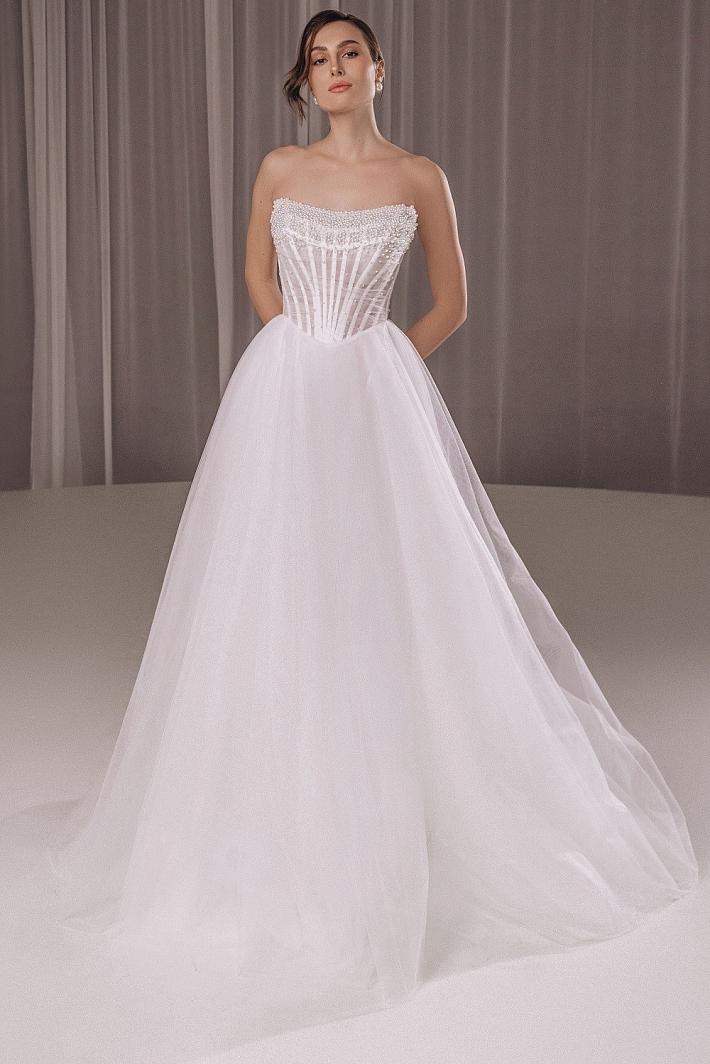 Свадебное платье пышное и блестящее #2442