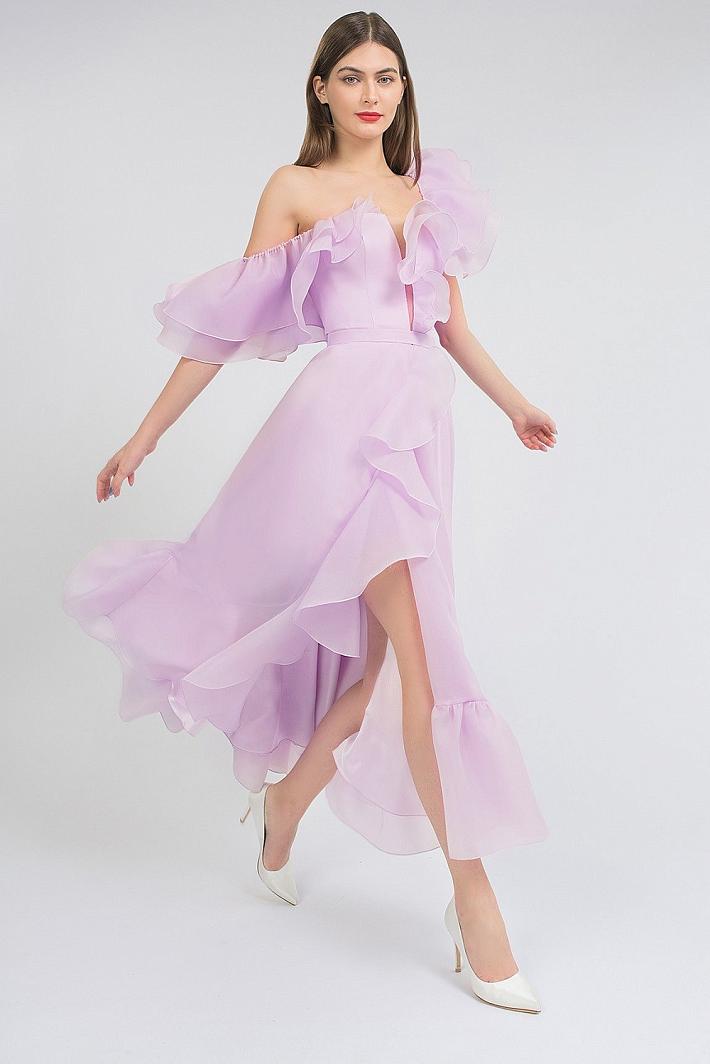 Платье с разрезом на выпускной #1665