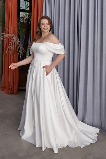 Пышное атласное свадебное платье #2595