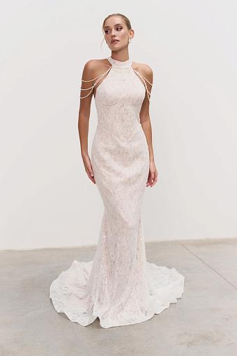 Свадебное платье с открытой спиной #8715