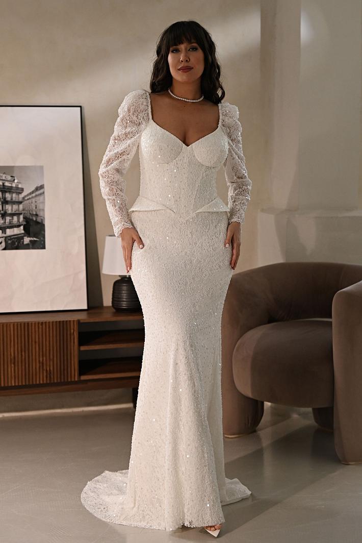 Свадебное платье для полной девушки #2917