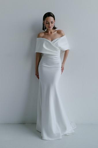 Атласное свадебное платье #2062