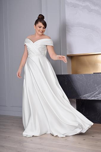 Атласное свадебное платье #2655
