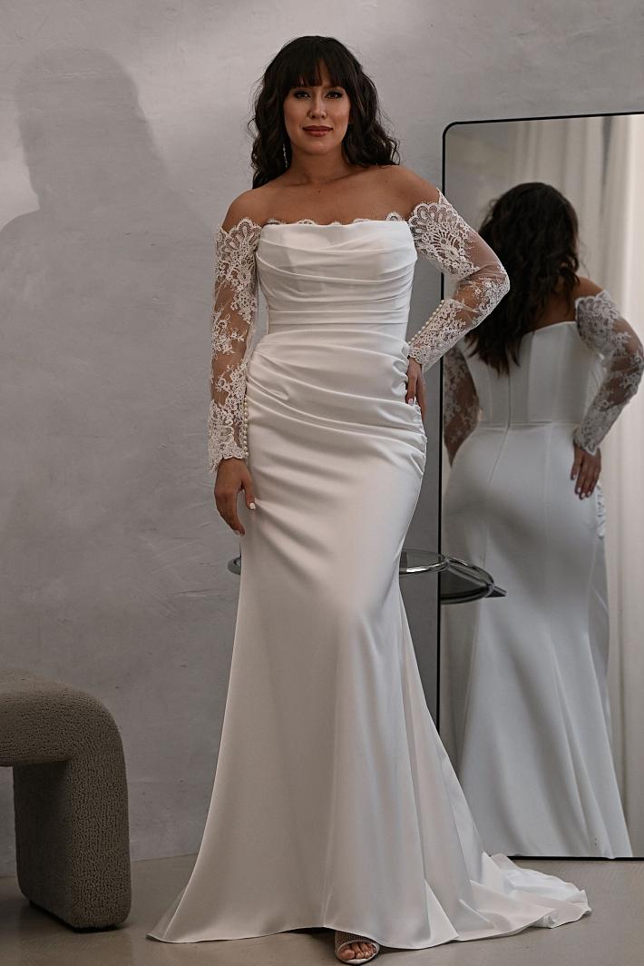 Свадебное платье для полной девушки #2919