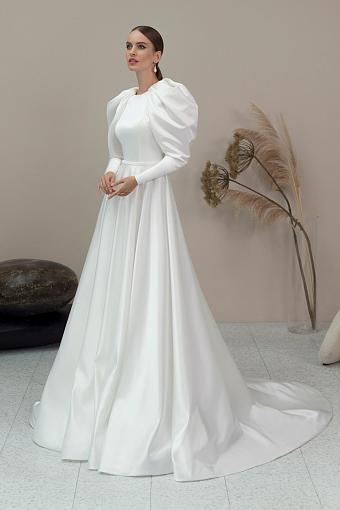 Пышное атласное свадебное платье #1884