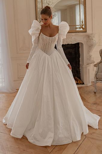 Свадебное платье А-силуэта блестящее #2862