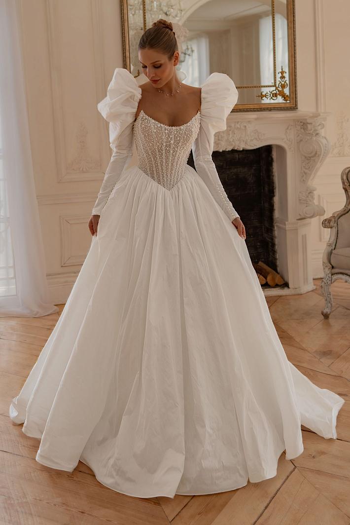 Свадебное платье пышное и блестящее #2862