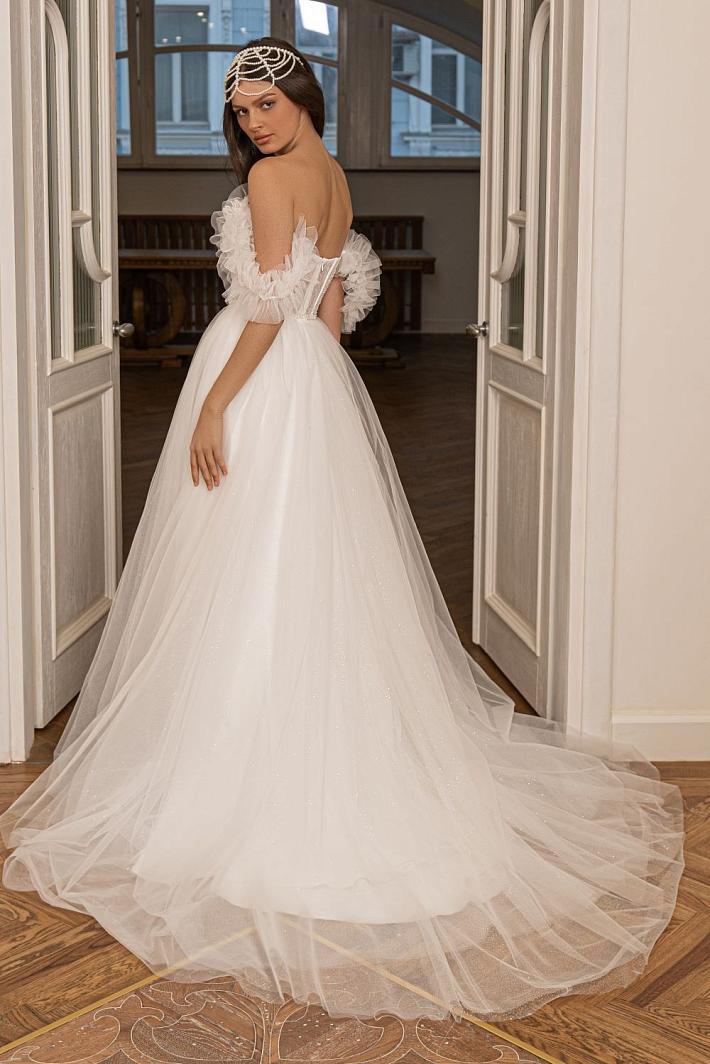 Свадебное платье пышное и блестящее #2456