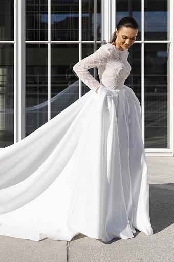 Пышное атласное свадебное платье #9603