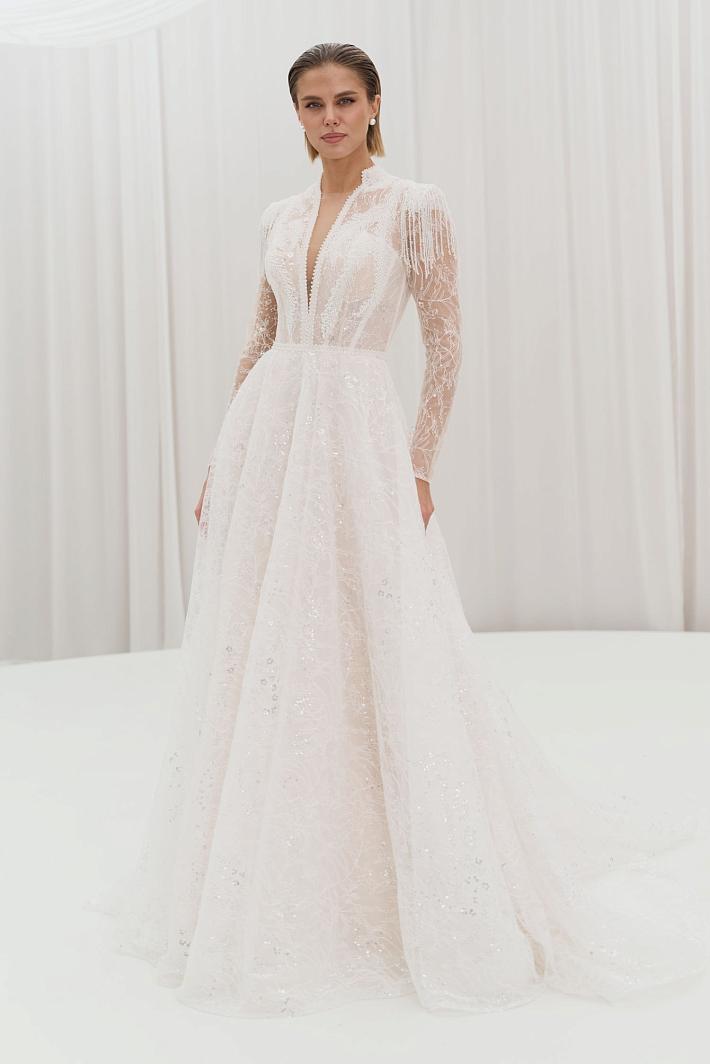 Дорогое элитное свадебное платье #7912