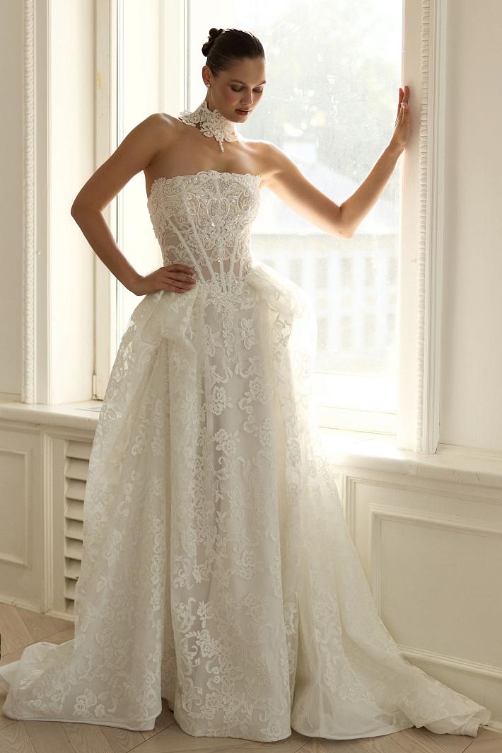 Пышное кружевное свадебное платье #3682