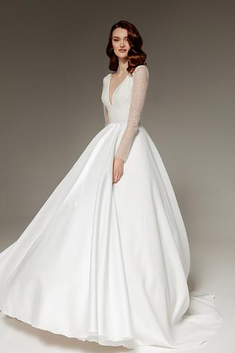Пышное атласное свадебное платье #1642