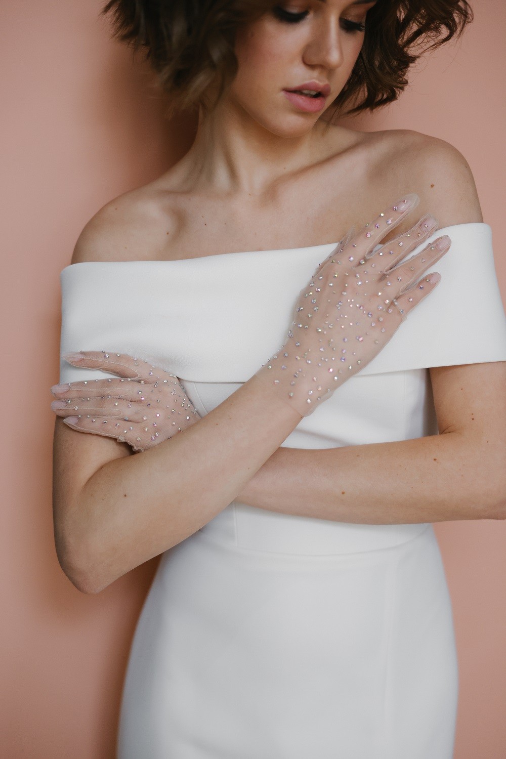 Свадебные перчатки 30034