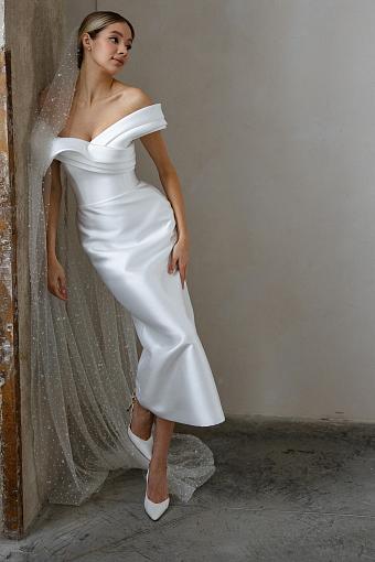 Белое короткое свадебное платье #5248