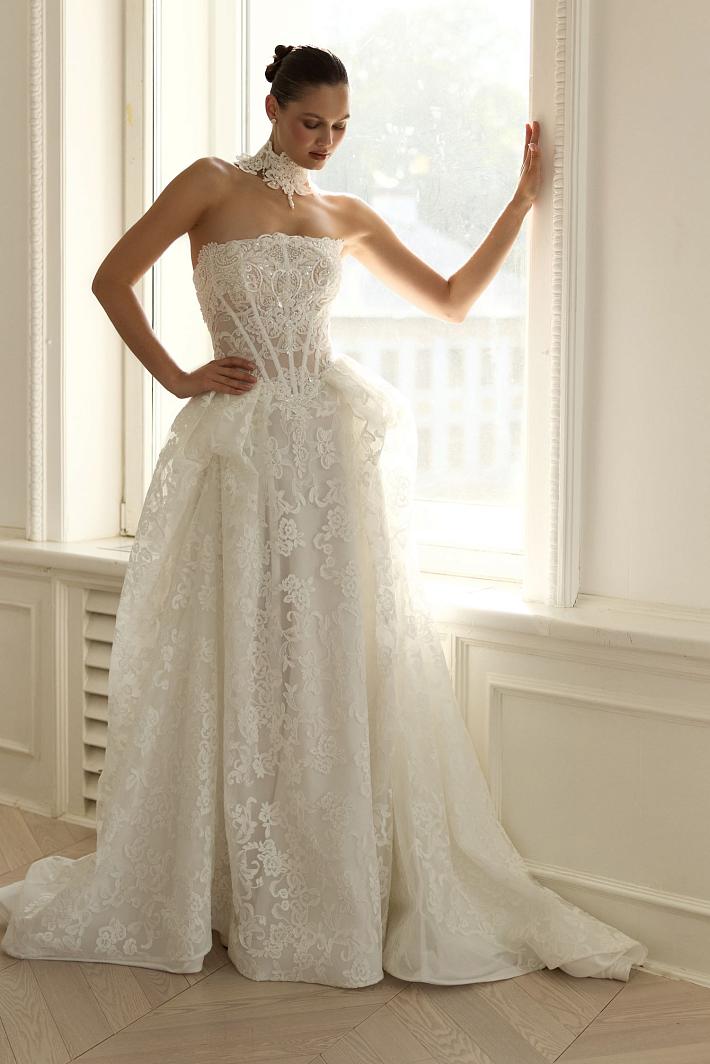 Пышное кружевное свадебное платье #3682