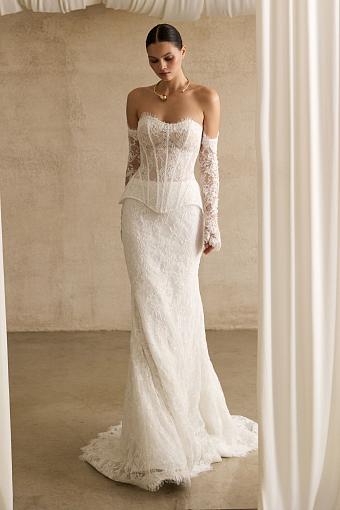 Прямое свадебное платье #3673