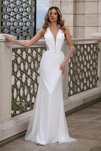 Кружевное свадебное платье рыбка (русалка) #7926